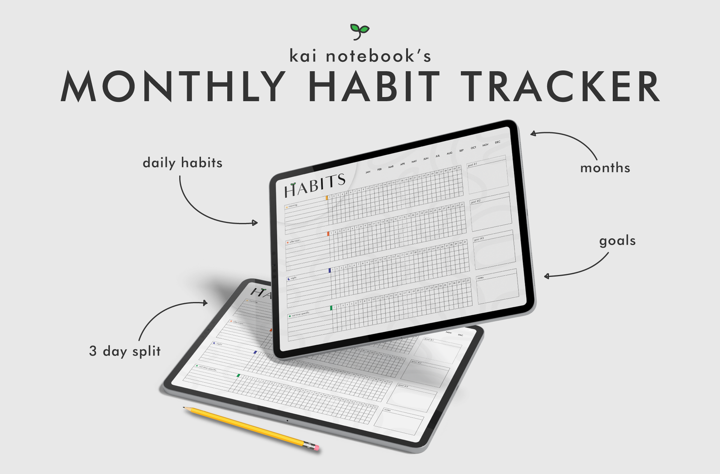 KNHT | kai notebook's MONTHLY habit tracker