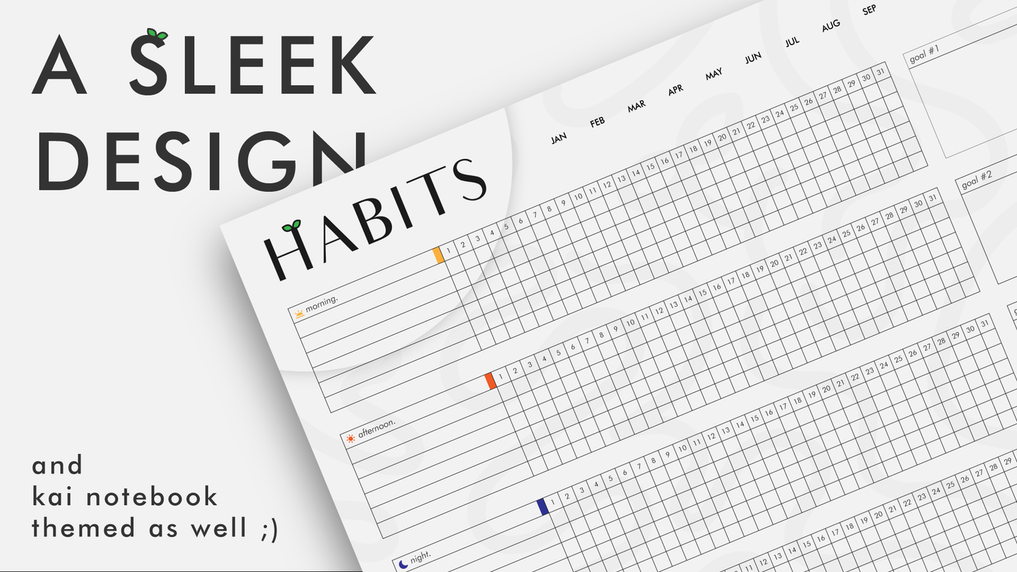 KNHT | kai notebook's MONTHLY habit tracker