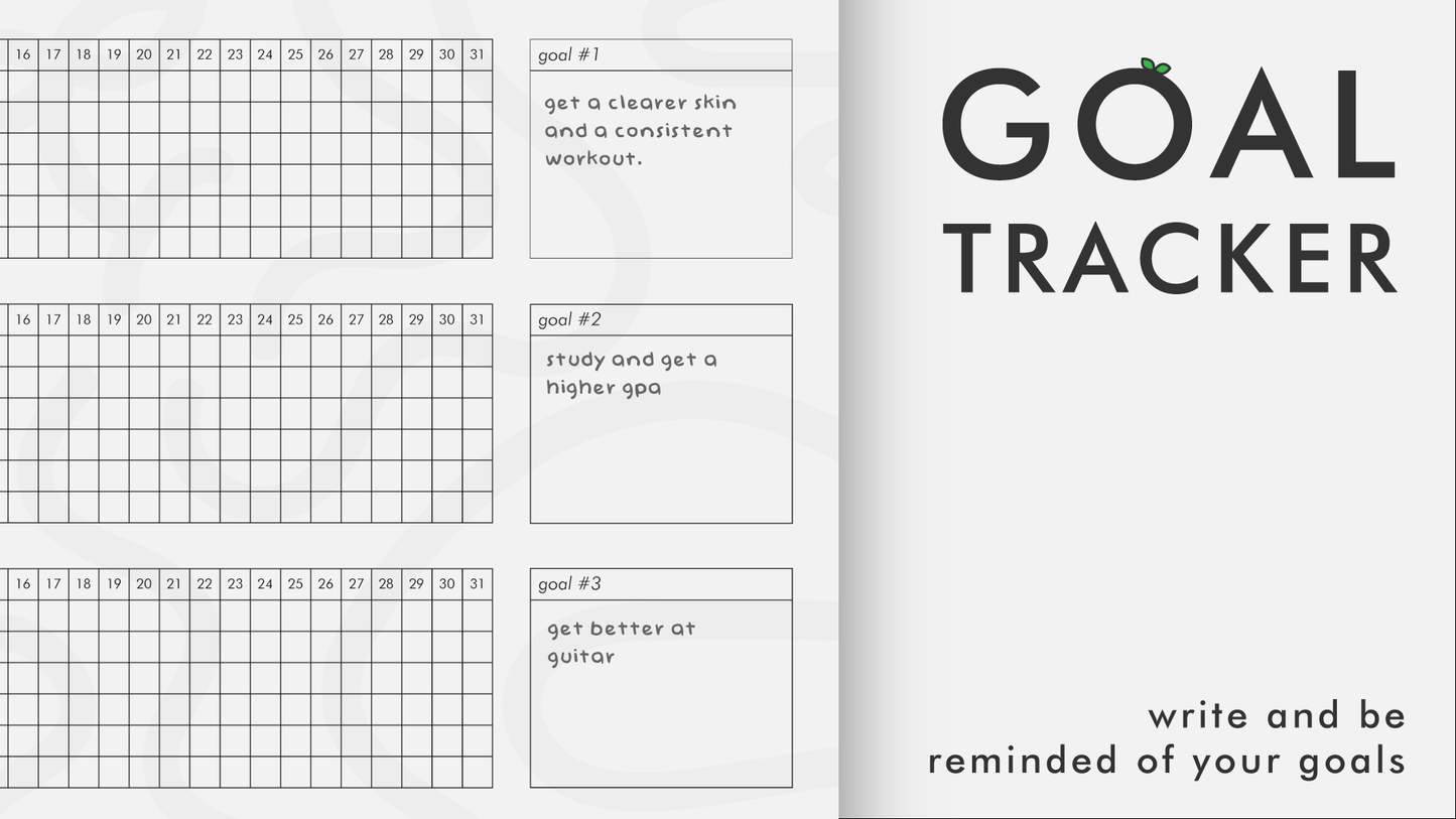 KNHT | kai notebook's MONTHLY habit tracker