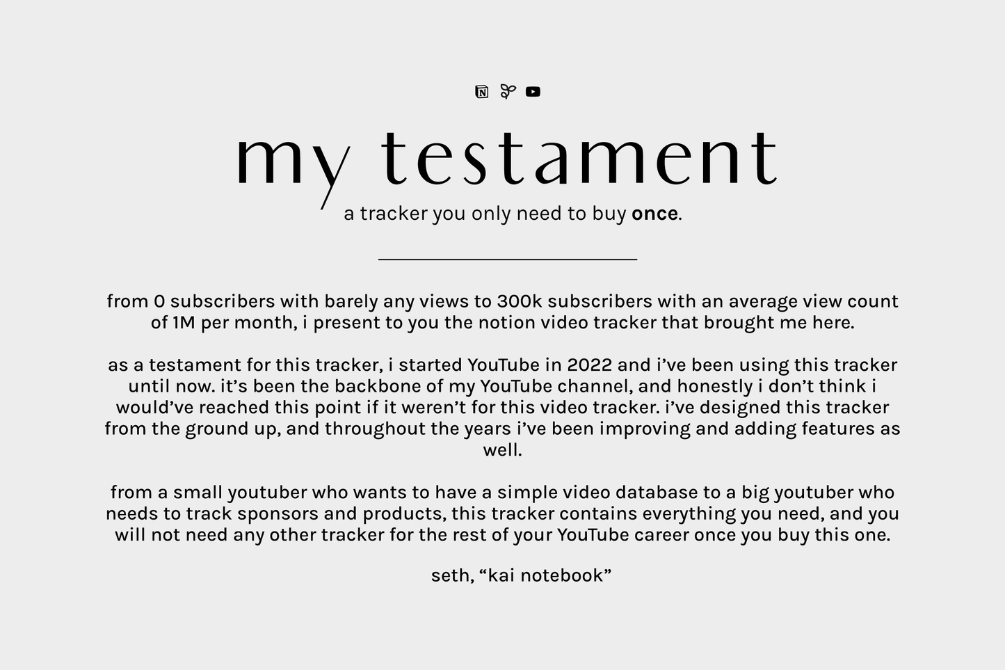 KNYT | kai notebook’s youtube tracker